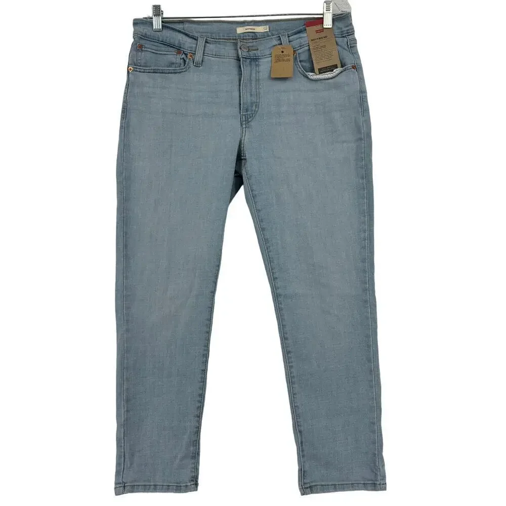 Levi's Boyfriend Jeans Women's Size 31 Mid Rise Relaxed Tapered Stretch Denim